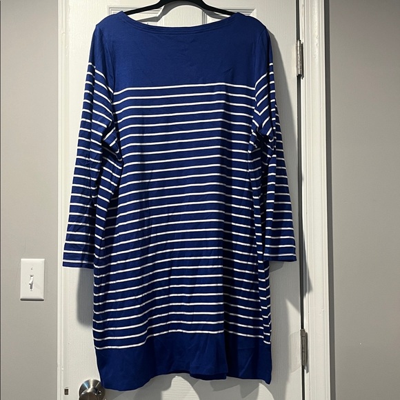 Vineyard Vines Blue and white stripe dress woman’s 3X - Picture 3 of 3